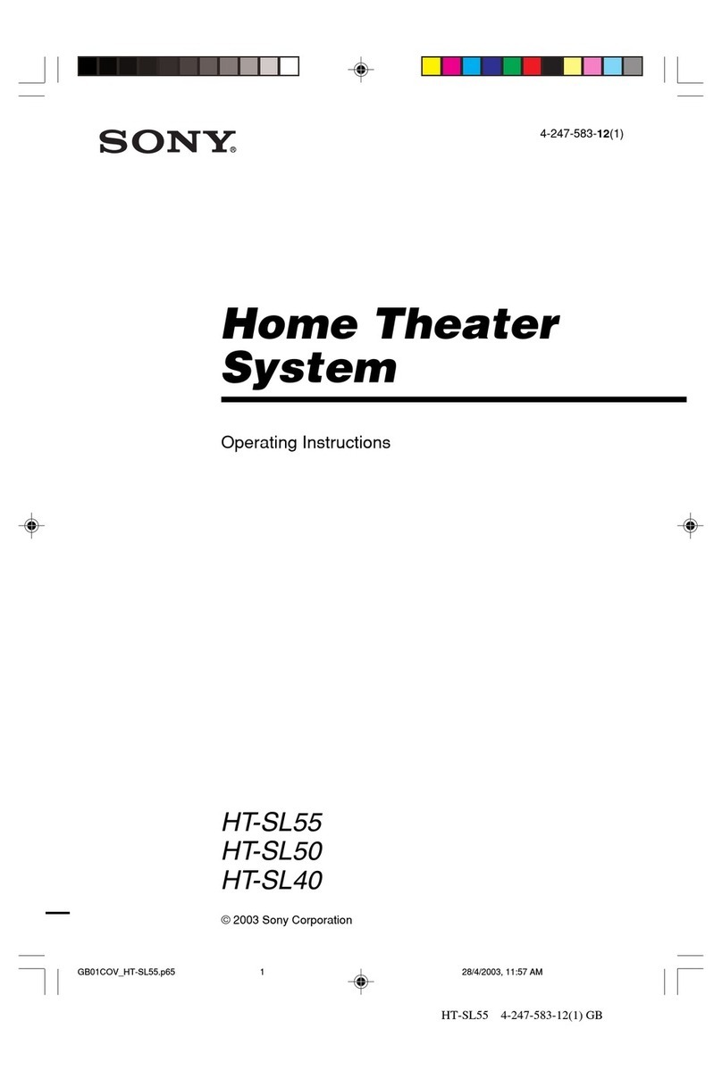 Sony HT-SL40 operating instructions