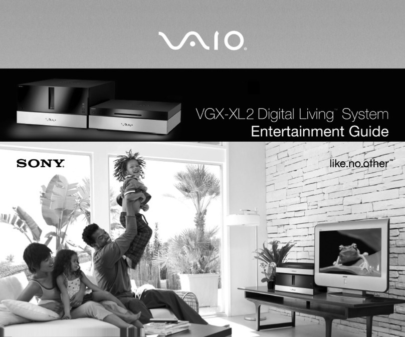 Sony VGX-XL2 User Guide (Computer Component) User manual
