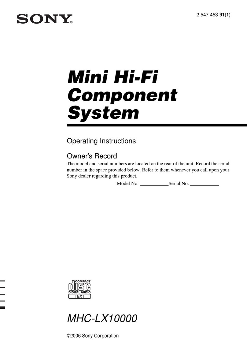 Sony MHC-LX10000 - High Power Mini Hi-fi System User manual