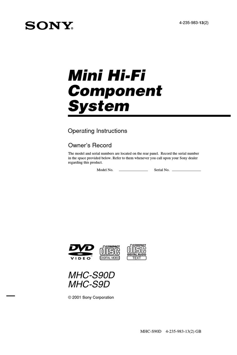 Sony MHC-S90D User manual Sony MHC-S90D User manual