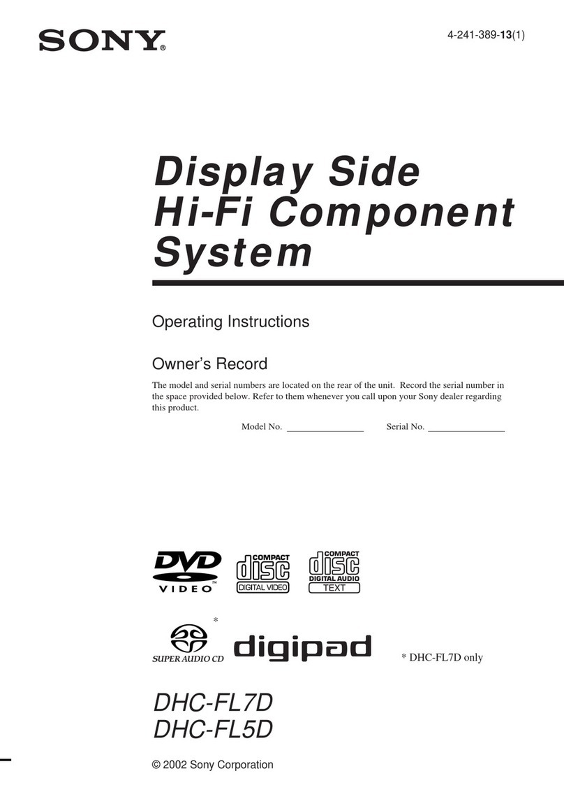 Sony DHC-FL5D operating instructions