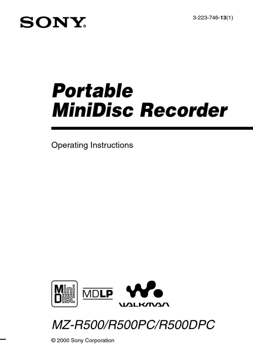 Sony MZ-R500 User manual