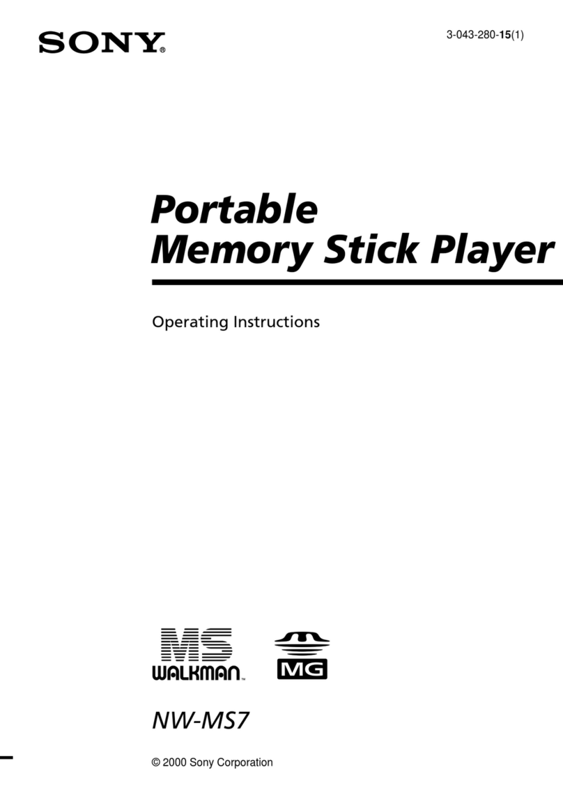 Sony NW-MS7 - Memory Stick Walkman operating instructions
