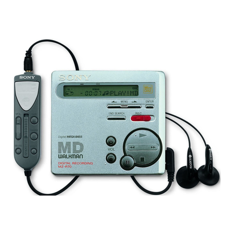 Sony MD Walkman MZ-R70 User manual