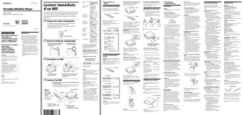 Sony MZ-E80 User manual