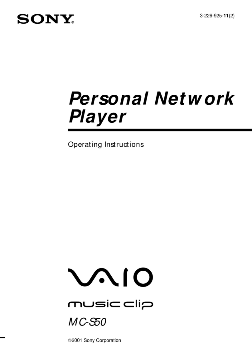 Sony VAIO Music Clip MC-S50 operating instructions