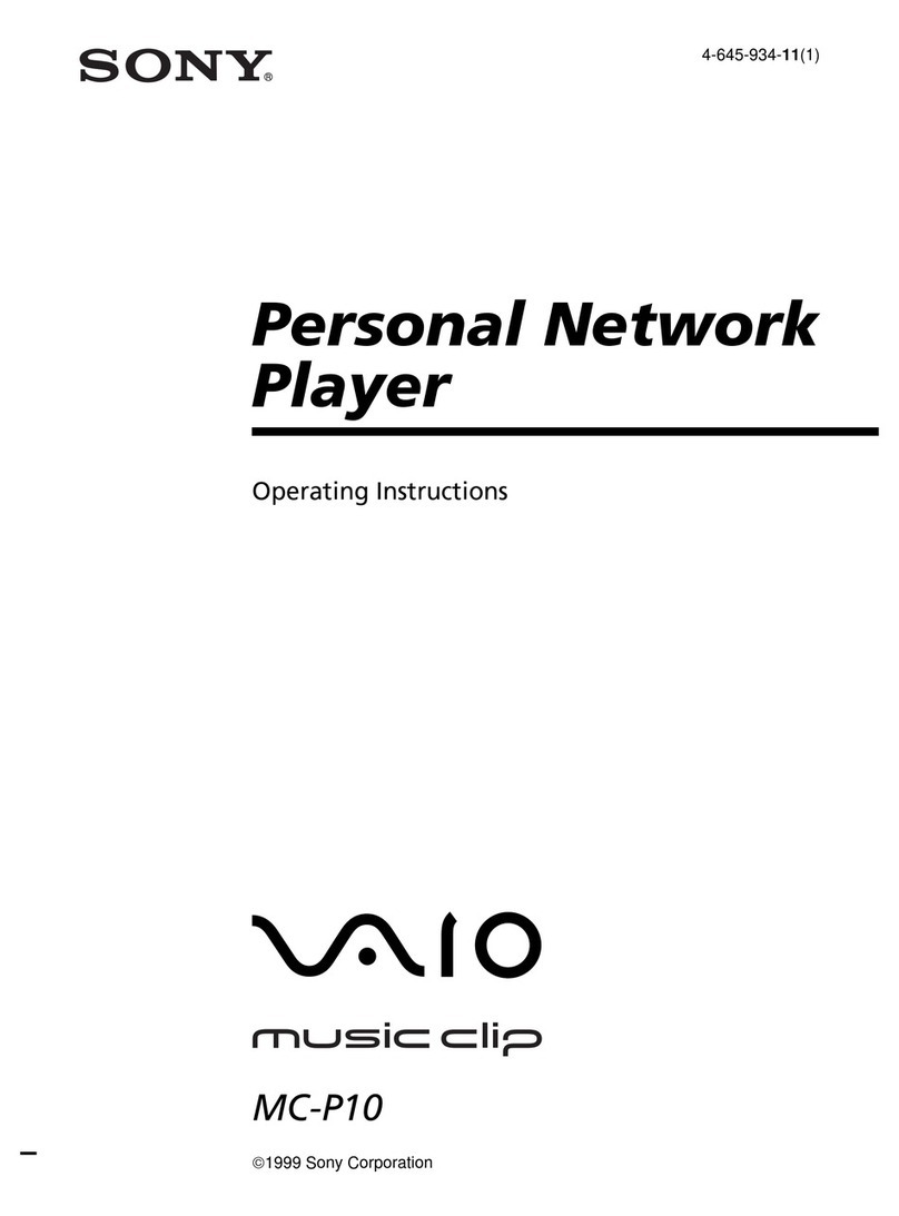 Sony VAIO Music Clip MC-P10 User manual