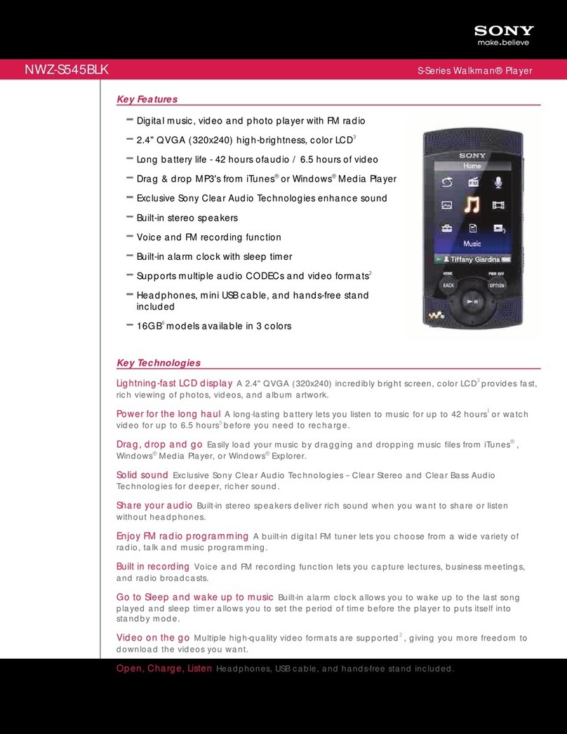Sony NWZ-S545BLK User manual