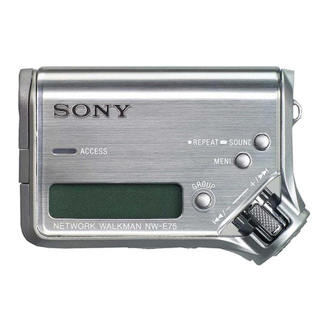 Sony NW-E75 - Network Walkman operating instructions