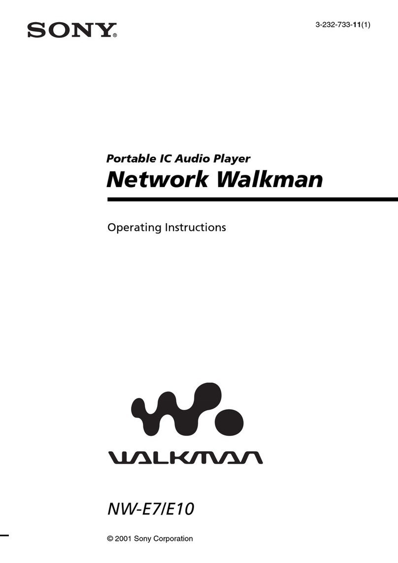 Sony Walkman NW-E7 operating instructions