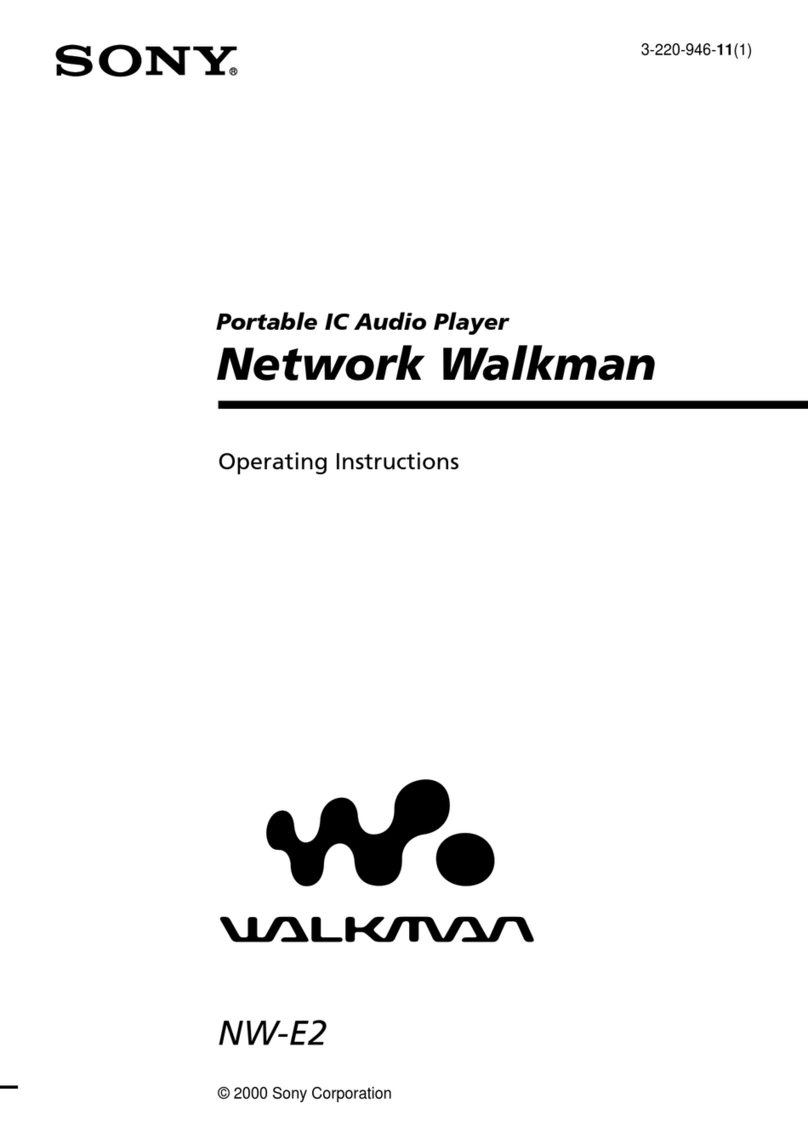 Sony NW-E2 - Network Walkman User manual