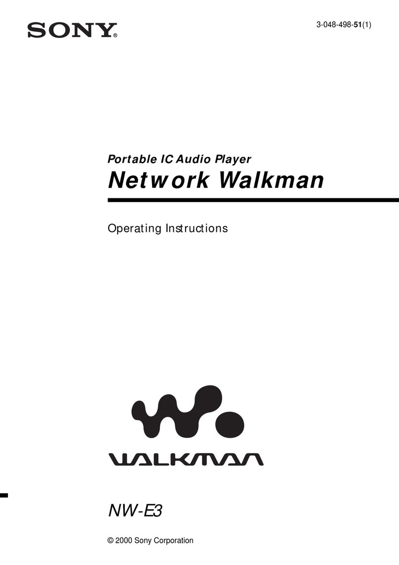 Sony NW-E3 - Digital Music Player User manual