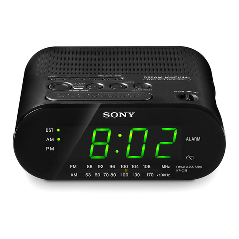 Sony Dream Machine ICF-C218 operating instructions