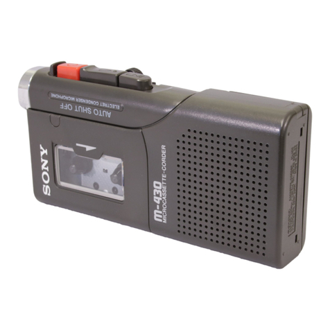 Sony M-430 - Microcassette Recorder User manual