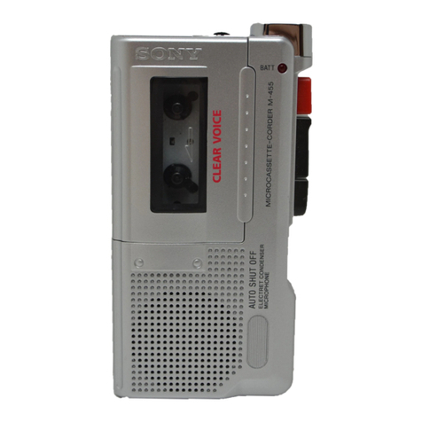 Sony M-455 - Microcassette Recorder User manual