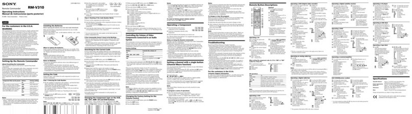 Sony RM-V310 User manual
