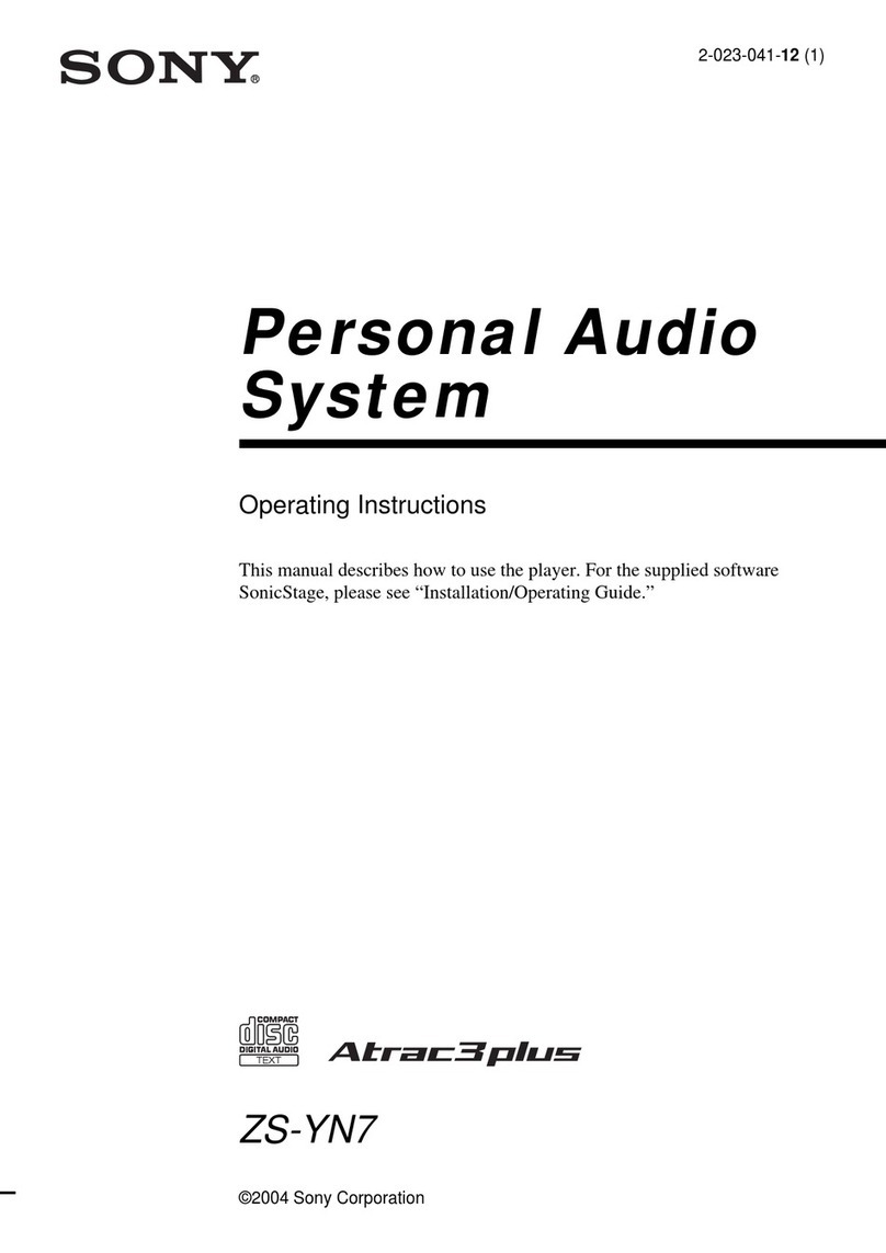 Sony ZS ZS-YN7 operating instructions
