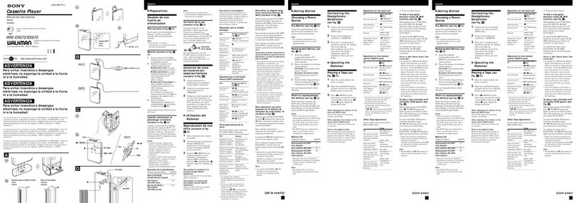 Sony Walkman WM-EX672 Manual de instrucciones