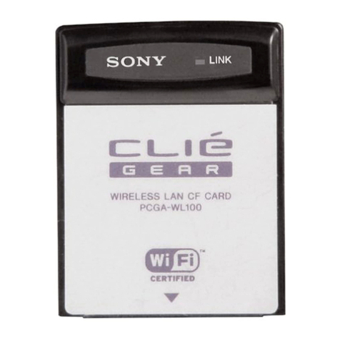 Sony Clie Gear PEGA-WL100 operating instructions Sony Clie Gear PEGA-WL100 operating instructions