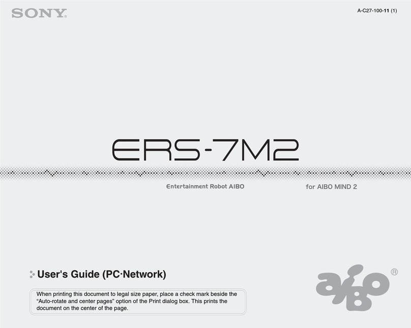 Sony Aibo ERS-7M2 User manual Sony Aibo ERS-7M2 User manual