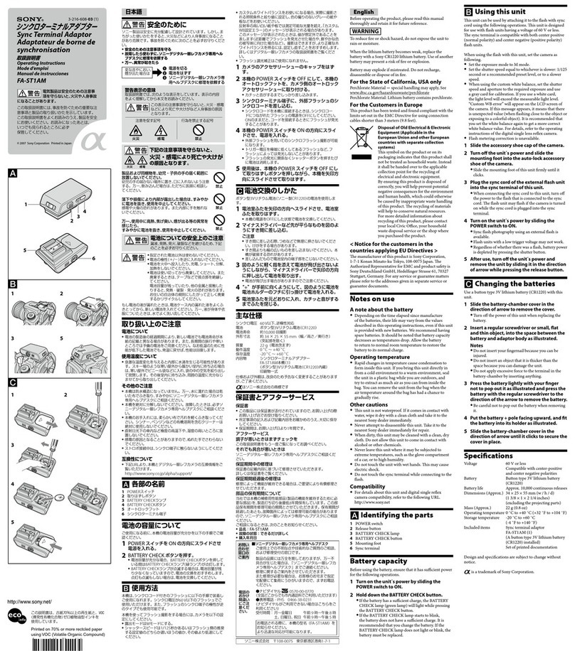Sony FA-ST1AM User manual