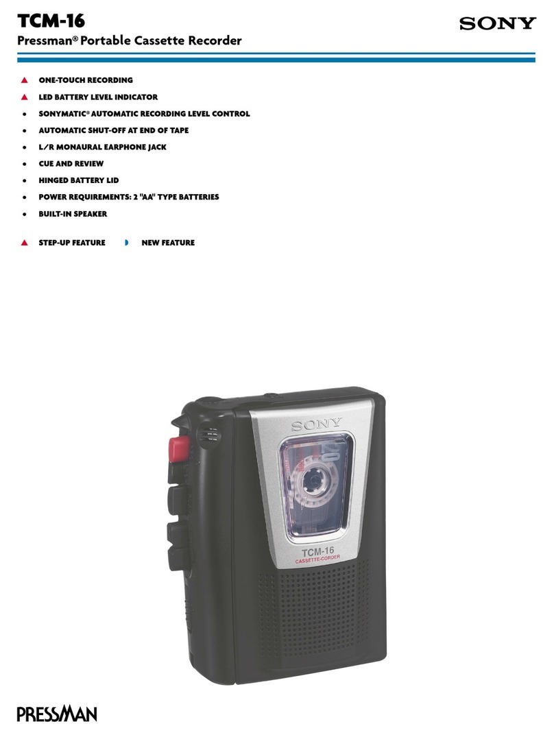Sony Pressman TCM-16 User manual