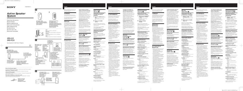 Sony SRS-A35 operating instructions