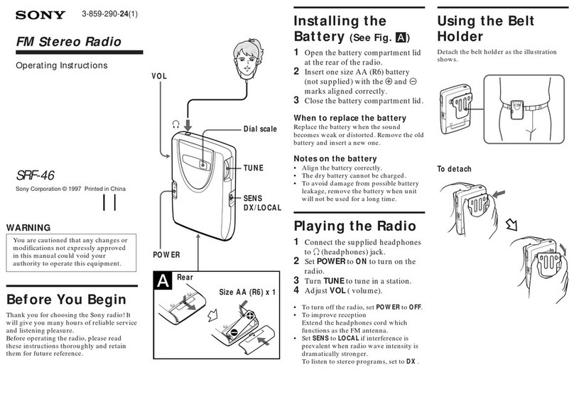 Sony SRF-46 User manual