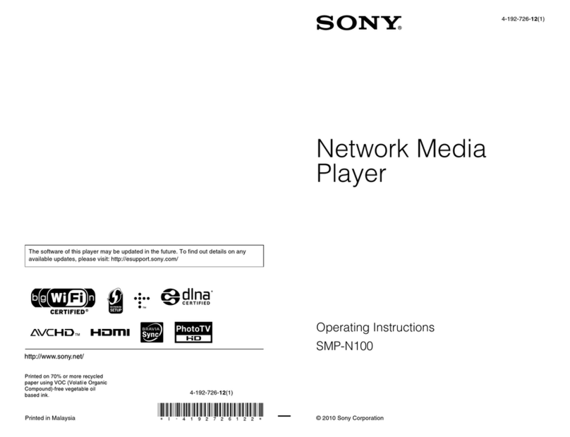 Sony SMP-N100 User manual