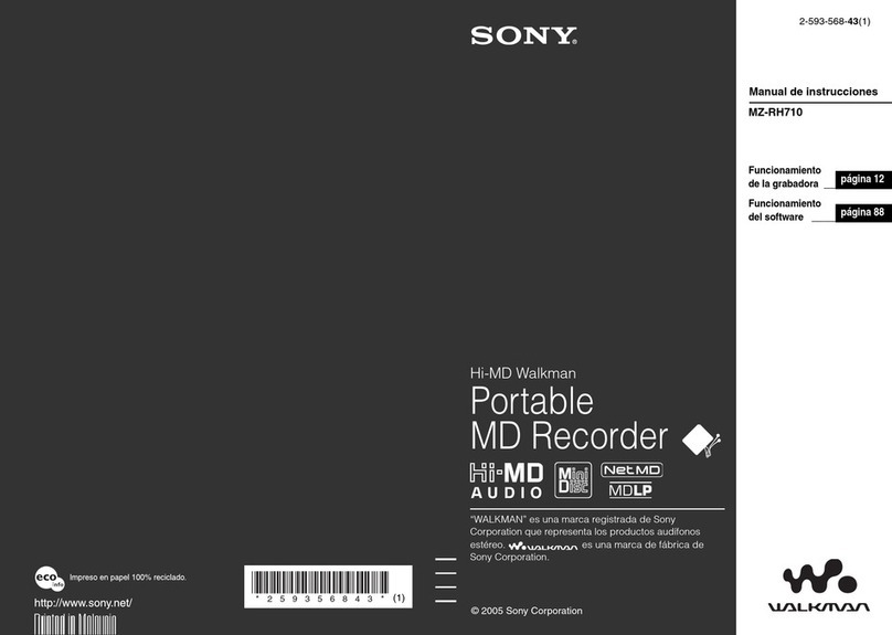 Sony Walkman MZ-RH710 User manual