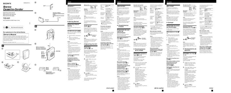 Sony TCS TCS-30D User manual
