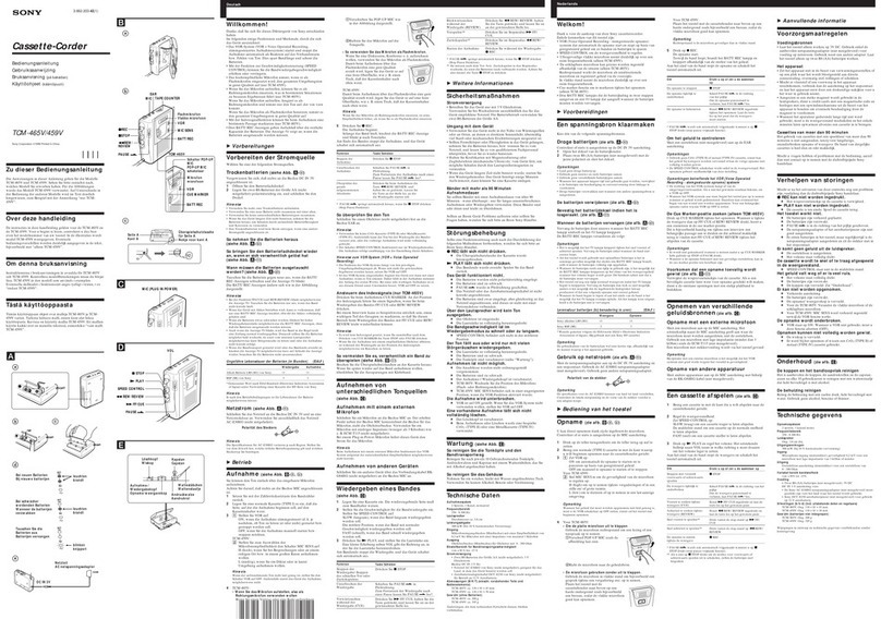 Sony TCM-459V User manual