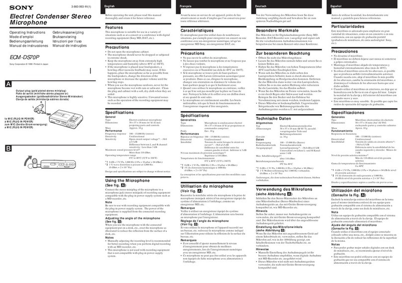 Sony ECM-DS70P operating instructions