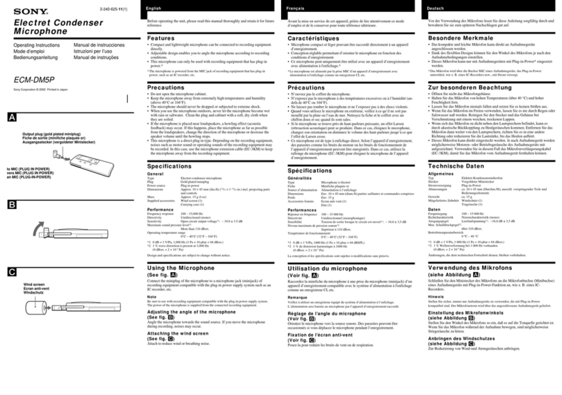 Sony ECM DM5P User manual Sony ECM DM5P User manual