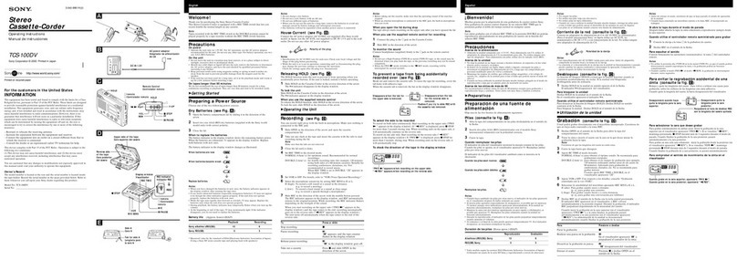 Sony Pressman TCS-100DV User manual