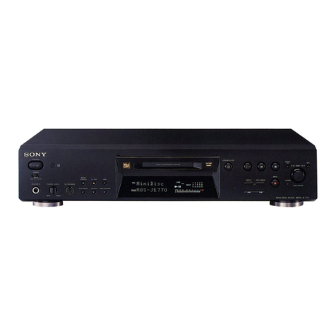 Sony MDS-JE770 User manual