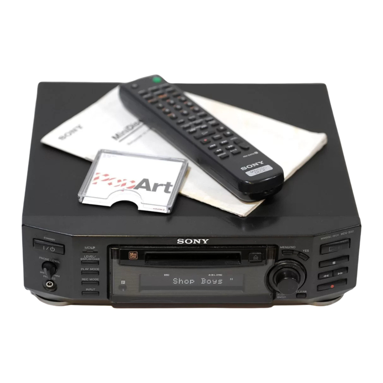 Sony MDS-S50 User manual Sony MDS-S50 User manual