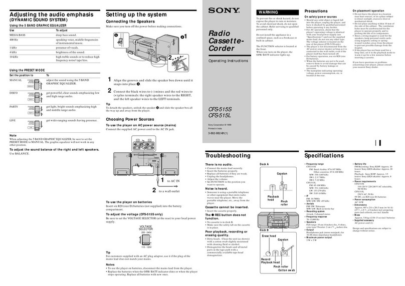Sony CFS-515L User manual