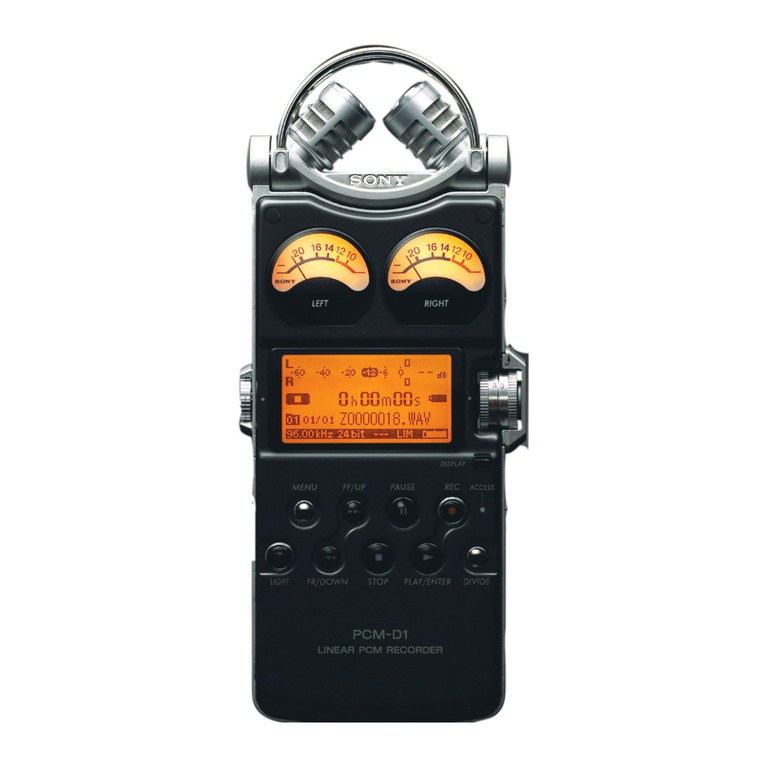 Sony PCMD1 - Professional XLR Microphone Preamp User manual