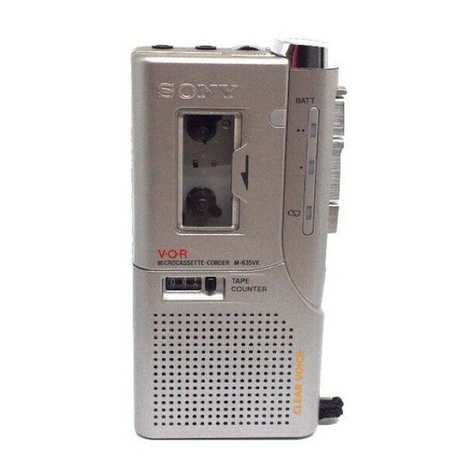 Sony M-430 - Microcassette Recorder User manual