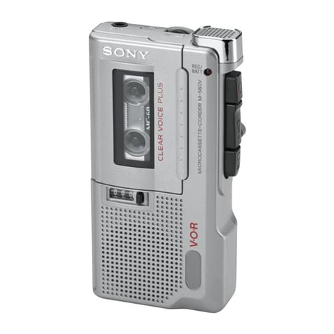 Sony M-675V - Microcassette Recorder User manual