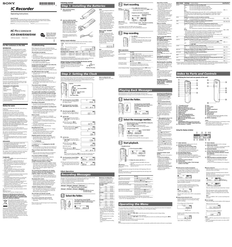 Sony ICD-SX56 Digital Voice Editor 2 User manual