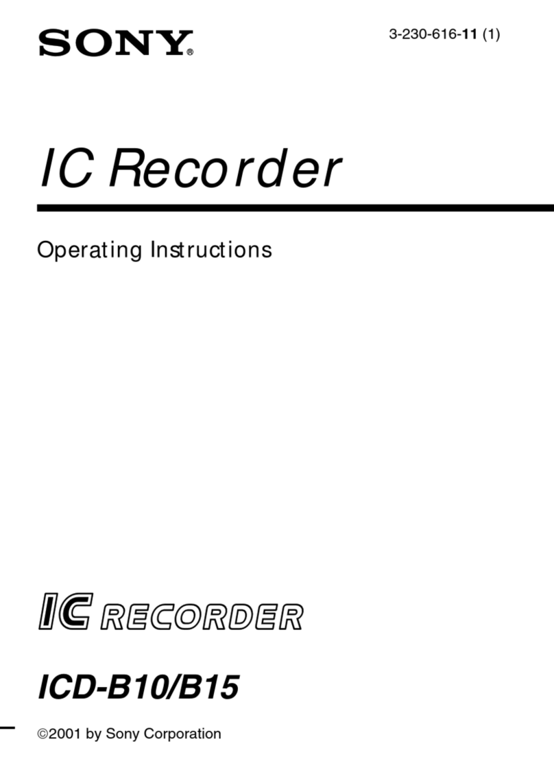 Sony ICD-B10 - Ic Recorder User manual