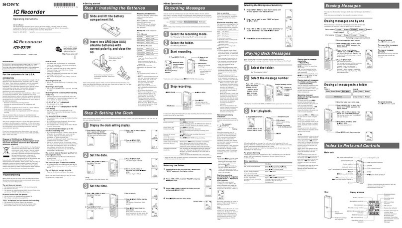 Sony ICD-B310F User manual