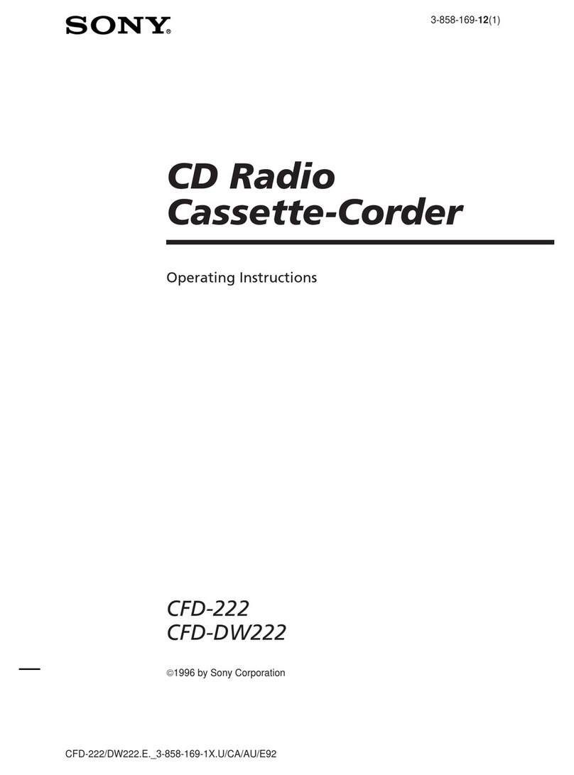 Sony CFD-222 operating instructions