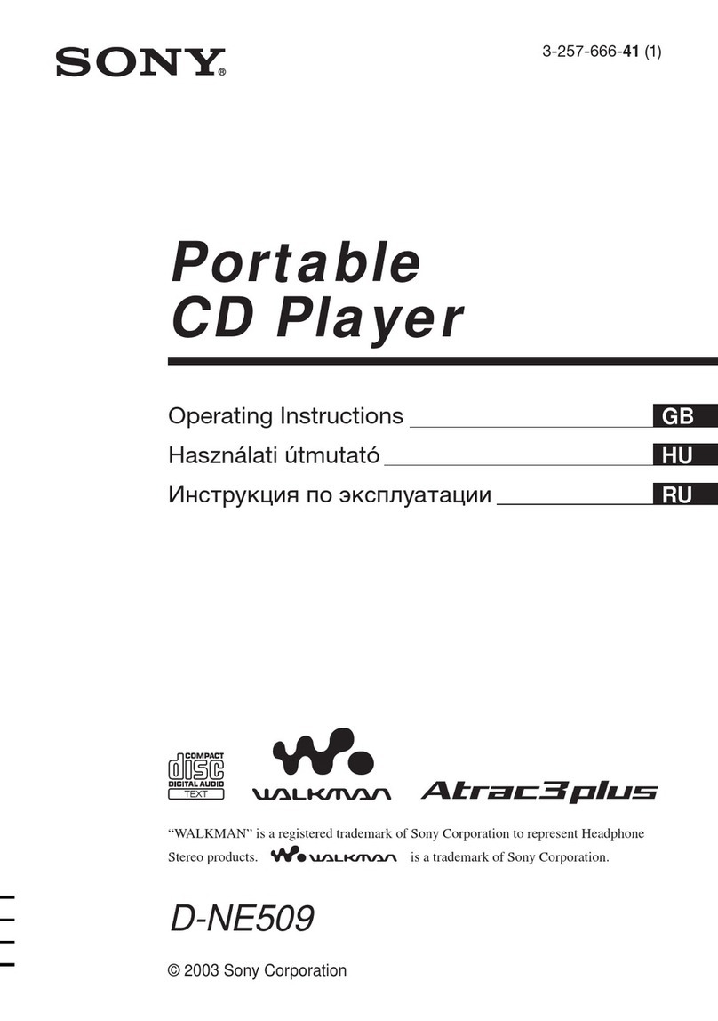 Sony CD Walkman D-NE509 User manual