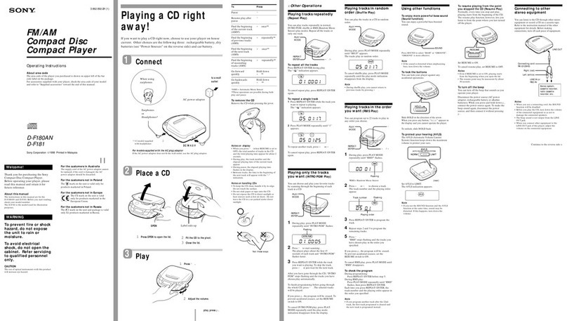 Sony D-F180AN User manual