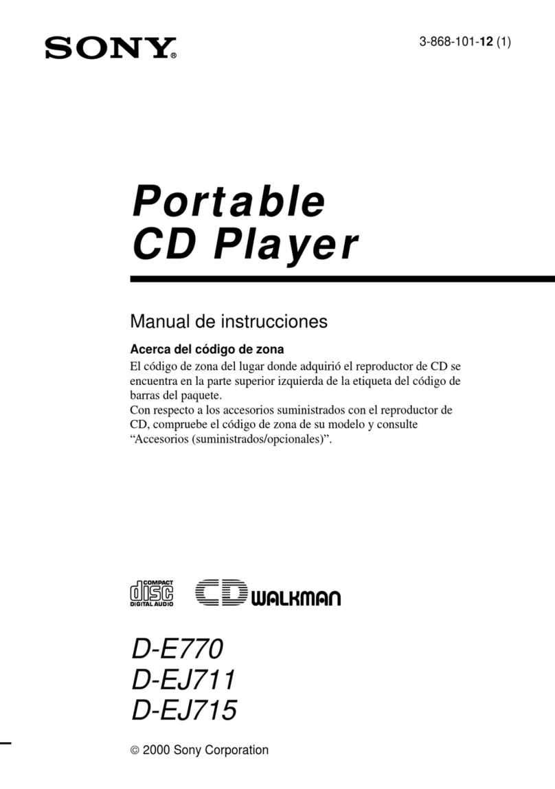 Sony CD Walkman D-EJ711 Setup guide