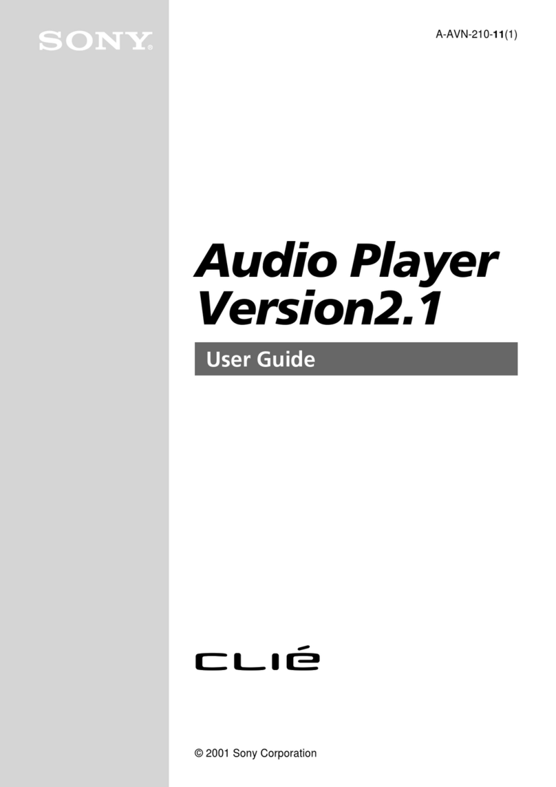 Sony CLIE Audio Player version2.1 User manual