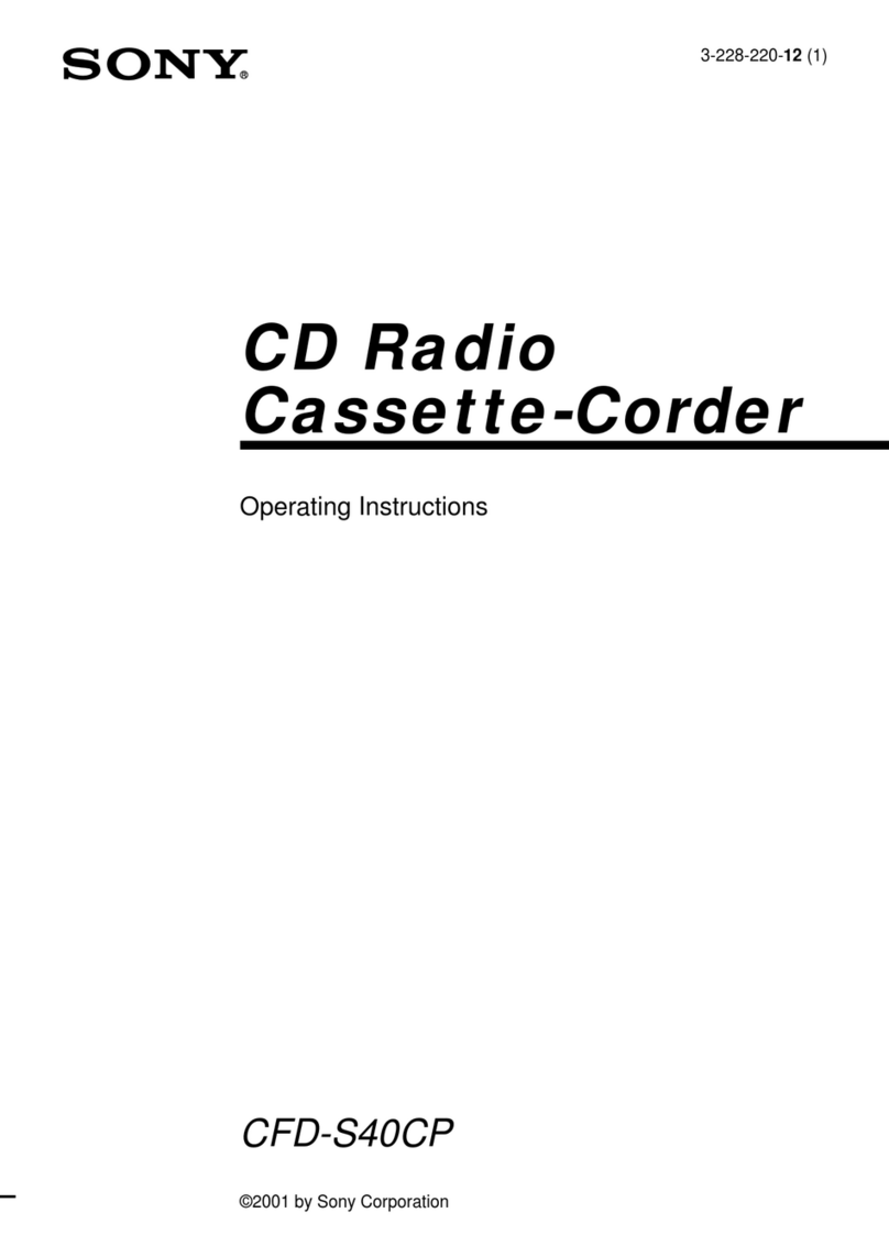 Sony CFD-S40CP - Cd Radio Cassette-corder User manual